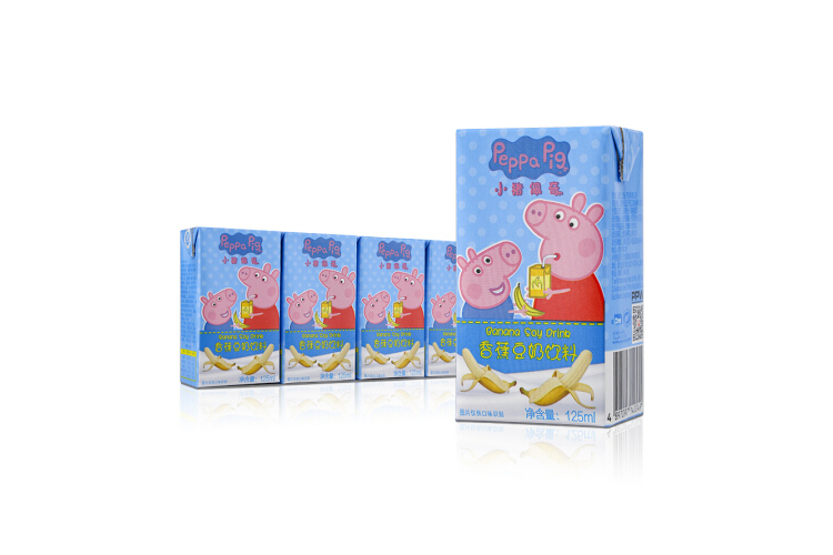 PEPPA PIG BANANA SOY DRINK 125ML 4BOX X9ROWS